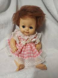 VINTAGE Ancient HORSMAN 13'' DOLL & DRESS 1964 blue eyes ...