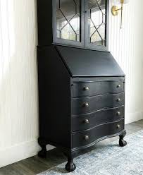 SOLD! Antique Secretary Desk, Black Secretary Hutch ...