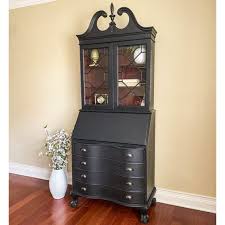 SOLD! Antique Secretary Desk, Black Secretary Hutch ...