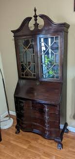 Vintage Maddox Antique Mahogany Secretary Desk w/Key and Secrets | eBay