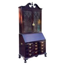 1930s Georgian Style Painted Chinoiserie Secretary Desk with Bookcase at 1stDibs | 1930s secretary desk