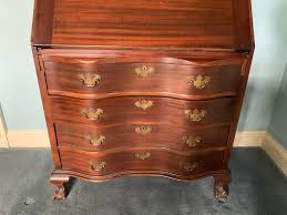 Chippendale Style New England Mahogany Secretaire Secretary Desk at 1stDibs | mahogany secretary