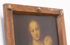 French Virgin and Child Chromo-Lithograph, Late 19th Century | Chairish