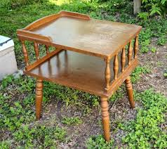 Maple Wood Colonial Style End Table 2 Tier Side Table - Etsy