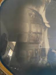 Antique Picture of Old Man in Concave Glass Picture Frame - Intriguing Picture of Old Man in Gorgeous Antique Hexagon Frame & Concave Glass - Etsy