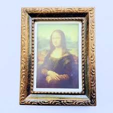 Miniature the Mona Lisa by Leonardo Da Vinci Framed Art Print 1:12 Scale - Etsy Israel