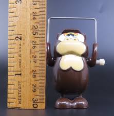 Vintage Gorilla Jumping Rope Wind-Up Brown Monkey Ape ...