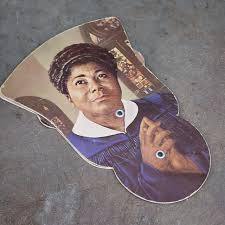 Vintage Cecil Brown Funeral Home Folding Fan Mahalia Jackson ...