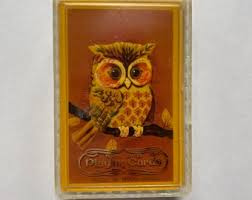 Owl Playing Cards Complete Deck Vintage 1970s Illustrated ...