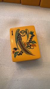 Vintage mahjong set with unique tiles