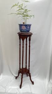 Vintage Artdeco Mahogany Barley Twist Plant Stand. Ornament/vase Display Table Stand - Etsy India