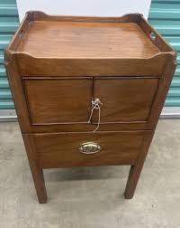 Antique 19th c English Mahogany Step Commode Cabinet Bedside ...