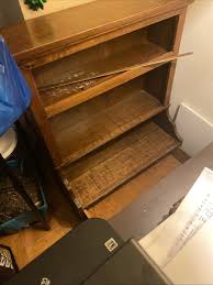 Traditional antique wood bookcase w/bottom drawer | eBay