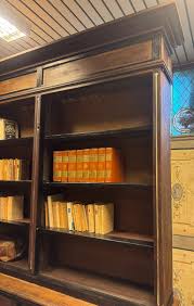 N. 3 art Deco bookcases, similar to each other, wood with black profiles, Italy For Sale at 1stDibs