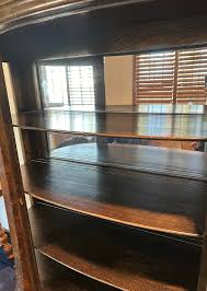 Antique Bow Front Display Cabinet Curved Glass China Cabinet Early 20th Century | Chairish