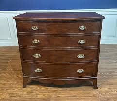Traditional Mahogany Bow Front Chest by Leighton Hall For Sale at 1stDibs | bow front chest of drawers