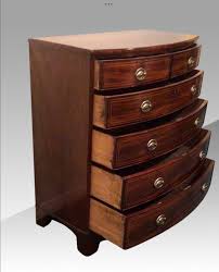 Georgian Antique Inlaid Mahogany Bow Front Chest of Drawers ...