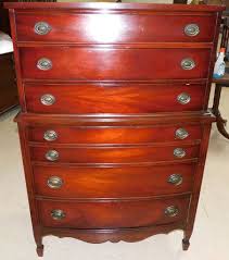 Mahogany 6 Drawer Bow Front Tall Chest By Harmony House
