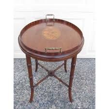 Antique English Mahogany Tray Table | Chairish