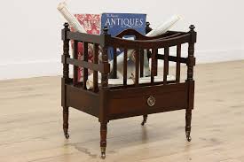 Georgian Vintage Birch Canterbury Magazine Rack, Heritage