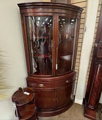 Vintage Mahogany Corner Cabinet by Bassett $349 36”w x 20”d x 70”t Email photos for consignment to: consignwithmainstreet@gmail.com #consignmentshop #furniture #furniturestore #consignmentshopping #consignmentfurniture #homedecor #interiordesign ...