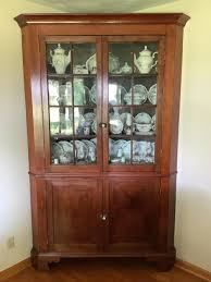 Lot - Antique Sixteen Pane Cherry Corner Cupboard