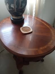 Antique French Provincial Parquet End Table
