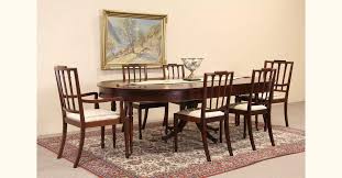 Hepplewhite 1920's Dining Set, Table, 3 Leaves, 6 Chairs ...