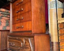 Mid Century Modern Oceanic for Pulaski Highboy Walnut Tiki Dresser - Etsy