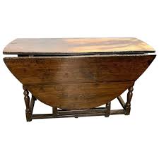 English William and Mary Oak Drop-Leaf Double Gateleg Table. For Sale at Ruby Lane