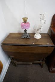 Sold at Auction: 1920's Australian oak gateleg table, 92cm W x 48cm D (sides down) sides up 132cm W