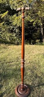 Antique Rare Wooden Brass Floor Lamp Early 1900's Hubbell ...