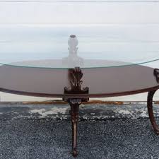 1940s Mahogany Hand Carved Glass Top Oval Coffee Table 3612 SHIPPING NOT INCLUDED Please Ask for Shipping Quote - Etsy Australia