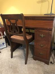 Vintage 1940's Kenmore sewing machine in cherry wood desk cabinet | eBay