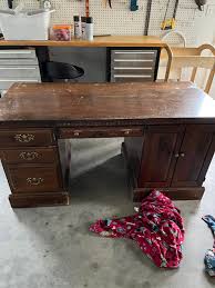 Repurposing an old wooden desk into a sewing table?