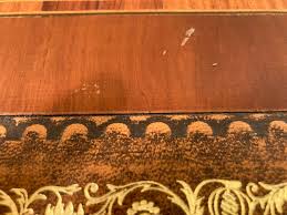 Fine Yew Wood Wood Gilt-Embossed Leather Top Desk For Sale at 1stDibs | wood top desk, leather top desk antique