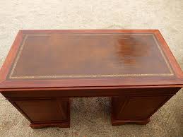 Antique Leather Top Desk - Flat Top Executive Desk - 8 ...