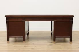 Traditional Antique Walnut Executive Office Desk, Lincoln