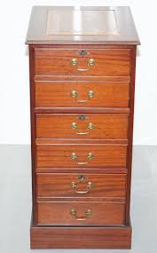 Three-Drawer Tall Mahogany Filing Cabinet Brown Leather Top at 1stDibs | mahogany file cabinet, mahogany filing cabinet 2 drawer, leather filing cabinet