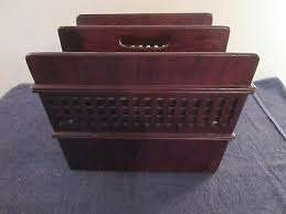 Vintage Solid Wood Book /Magazine Organizer Holder | eBay