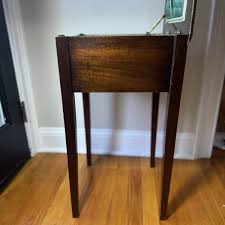 Antique 1930s Victorian Scottish Carved Sewing Table, Mahogany/Oak, Silk Lined | eBay