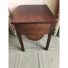 Antique Georgian Storage Top Mahogany Table | Chairish