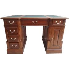 Solid Mahogany Home Office Desk 6 drawers Antique ...