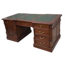 Solid Mahogany Wood Executive Partners Desk Antique Style ...