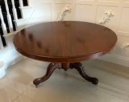Large Antique Victorian Quality Figured Mahogany Circular ...