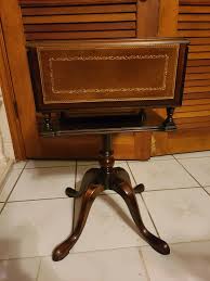 Wm. A Berkey Mahogany Drop Leaf Side Table | Chairish