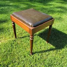 Vintage Sewing Bench Vanity Wood Sewing Organ Dressing Stool ...