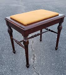 Early 20th Century Vintage French Country Brown Bench Stool ...