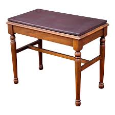 Mid-Century Turned Walnut Rustic Bench | Chairish