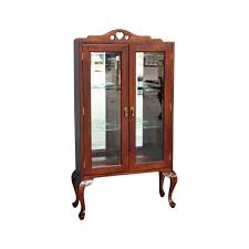 Solid Mahogany 2 Doors Small Cabriolet Display Cabinet ...